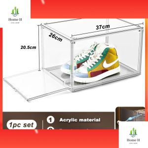 3-10 Layers Foldable Shoe Box Transparent Shoe Cabinet Stackable Shoe Storage Box Home Shoe Rack Cabinet