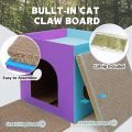 Cat Toy House Indoor Cats Scratching Board Scratch Board Corrugated Cardboard Scratcher Sleeping Bed Accessories   Mainan Rumah Kucing Murah Gila 猫抓板屋 猫抓板窝. 