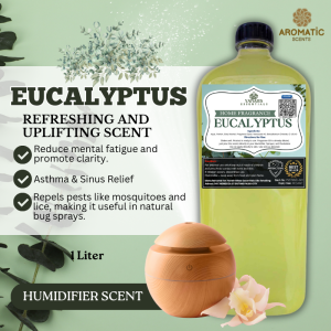 Eucalyptus 1L Water Based Scent Essential Oil Fragrance for Humidifier Air Freshener & Linen Spray