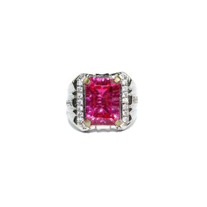 Cincin Permata Bangkok Cutting Shappire Ruby dan Emerald Mewah
