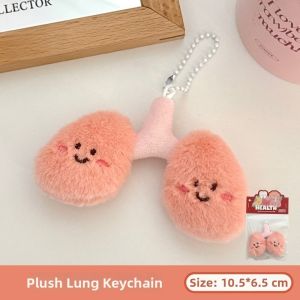 SIERWU Sáng tạo dây trang trí ba lô Những bộ phận dễ thương Gan Dạ Dày dây chuyền nhồi bông Răng Não Tim Móc khóa búp bê nhồi bông Quà tặng ngày lễ