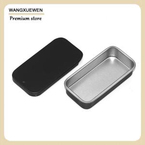 [COD] Kim loại hình chữ nhật rỗng mini hộp thiếc tinplate đẩy kẹo Pill trường hợp lưu trữ hộp