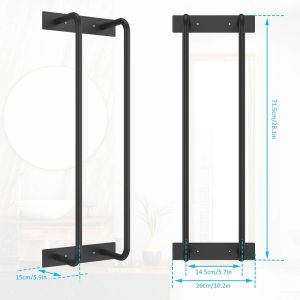 Bathroom Towel Rack - Nordic Elegant Stainless Steel | Wall-Mounted Organizer with Double Rod & Storage Compartments