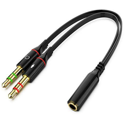 CablesOnline 6-Inch 3.5mm Stereo Headphone Y-Splitter Cable – AV-Y01