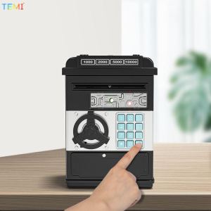 TEMI Electronic Piggy Bank ATM Password Money Box Cash Coins Saving Box ATM Bank Safe Box Automatic