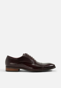 รองเท้าผู้ชายหนังแท้แบบผูกเชือกทางการและออกงานสีนำตาล San Diego Captoe Oxford Leather Shoes in Brown รองเท้าหนังแท้ MAC&GILL
