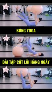 Bóng Yoga 75cm Kèm Bơm – Tập Thăng Bằng Giãn Cơ Linh Hoạt Tập Yoga Pilates - HP89