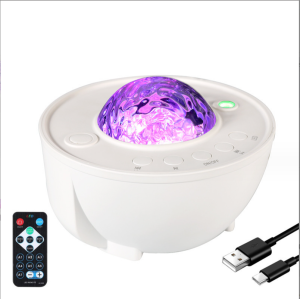 โปรเจคเตอร์ฉายแสงดาว ไฟกลางคืนแบบชาร์จไฟได้ ไฟบรรยากาศท้องฟ้ายามค่ำคืน เครื่องเล่นบลูทูธ ตกแต่งห้องนอน