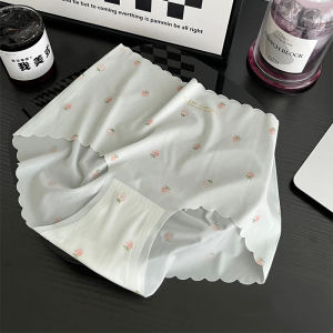 SHUNAICHI  Cute Ice Silk Seamless Panties Summer Ultra-thin Briefs Strawberry Print Breathable Women Underpants Soft Lingerie Panties