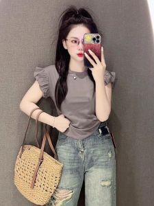 Áo thun dáng ôm nữ Tay Hến phối bèo