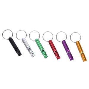 baoda Christmas Gift Metal Whistle Pendant With Keychain For Survival Emergency Mini Size Whistles