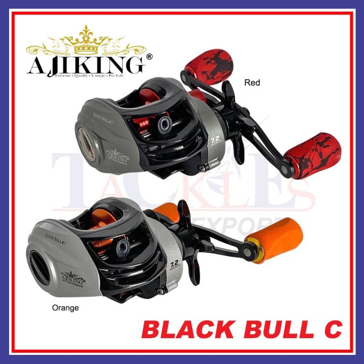 Ajiking Black Bull C Baitcasting Casting Fishing Reel Mesin Pancing (Max  Drag 8kg) LEFT