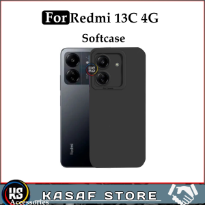 Paket 4In1 SOFTCASE Xiaomi Redmi 13C  Casing Case + Anti SPY + GarSkin + Antigores Camera
