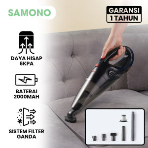 SAMONO Vacuum Cleaner Portable Multifungsi Vacum Lowertage Mesin Penyedot Debu dan Tungau Daya Hisap 6KPa Sistem Filter Ganda SW-VC06