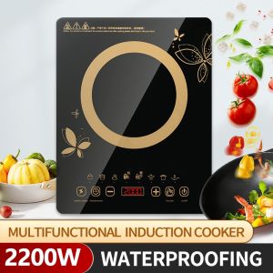 2200W Infrared Induction Cooker with Touch Screen Adjustable Temperature Waterproof Design and Safety Features