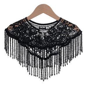 Cloud Shoulder Shawl Handmade Beaded Tassels Trim Traditional Wedding Attires Dance Costume Accessory