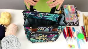 KOKNIT Knitting Tote Bag Yarn Storage Bag for Knitting Needles Crochet Hooks and Sewing Accessories DIY Sewing Kit Bag For Mom2026