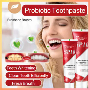 SP10 Probiotic FastActing Whitening Toothpaste for Oral Care Protects Gum Health Reduces Stains Perfect for Dental Hygiene