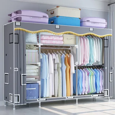 Wardrobe 20MM pipe multifunctional big size Steel tube wardrobe Assembled By Yourself clothes storage