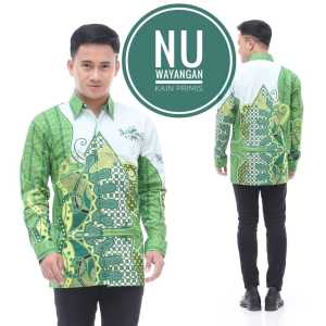 NEW ARRIVAL DISTRO Batik NU Wayangan - Kemeja Batik NU Gunungan - Batik NU Jateng Terlaris