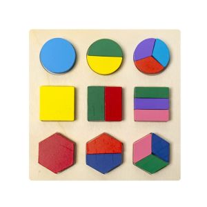 [TM77] Mainan Edukasi Dini Puzzle Bentuk / Sensory Education Mainan Montesory / Puzzle Geometri 3d Timbul