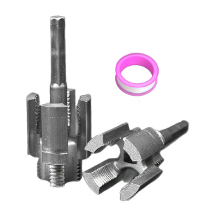 Pipe Thread Cutting ToolPipe Threading Tool for Internal & External PVC Plastic Pipe 1/2" 3/4" Pipe Threader