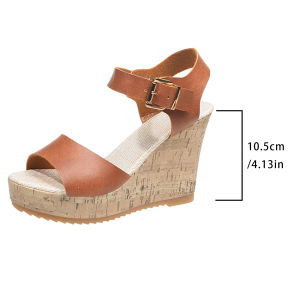 Free Shipping Fish-Mouth Sandals Plus-Size Wedge Sandals New Style With A Single-Strap Design Fashionable Summer Sandals For Women