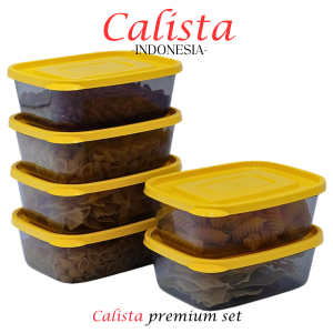 FOOD KONTAINER/CONTAINER CALISTA FURANO SMOKE SET ISI 6PCS / FOOD PREPARTION CALISTA SET / FOOD STORAGE KULKAS SET/ TEMPAT PNEYIMPANAN MAKANAN BUAH SAYURAN DIKULKAS SET/TOPLES PLASTIK CALISTA KOTAK 1 SET