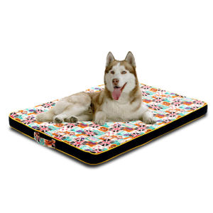 Large Dog Bed Mat Memory Foam Breathable Dog Beds Canvas Bottom Orthopedic Mattress Beds for Small Medium Large Pet