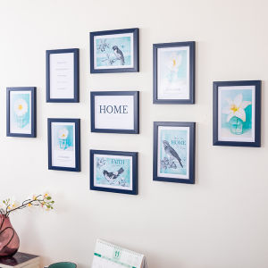 9Pcs 7 inch Picture Frames for Wall Photo Frame Set Frame Picture Frame Wall Decor Wall Decoration With Frame Wedding Photo Frame Creative Combination Living Room Photo Wall Modern Decorative Picture Frame