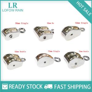 LF Wholesale✨Flash Sale ✨ รอกโลหะสังกะสีอัลลอยด์36 52 75มม. รอกเดี่ยว คู่ขนาดเล็กสำหรับ DIY