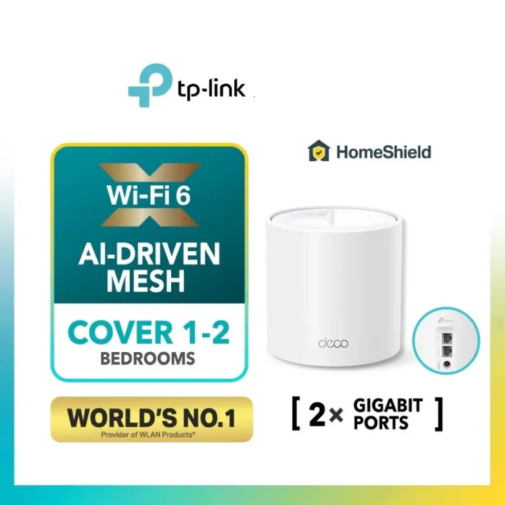 TP-LINK Deco X10 AX1500 Dual Band Gigabit OFDMA MU-MIMO Wi-Fi 6 Mesh Router Works with all Telcos (Supports IPTV)