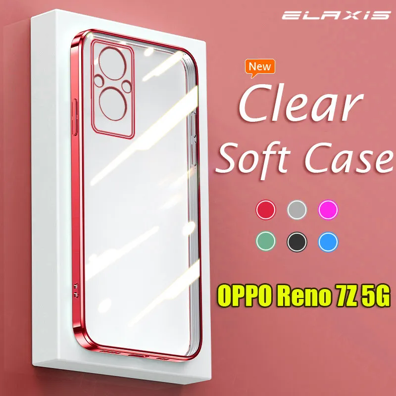 MAOGE Cover Trasparente Per Oppo Reno 8 Lite / 7 Lite / Reno 7Z – Custodia 360° Con Protezione Schermo Integrata, Antigraffio, Resistente, Rossa