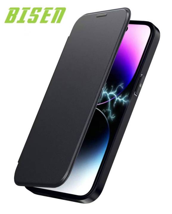 BISEN Flip Case Magnetic Cover Leather Clear Back Case for iPhone 12 12  Pro 12 Pro Max iPhone 13/ 13 Pro 13 Pro Max/ iPhone 14 14 Pro 14 