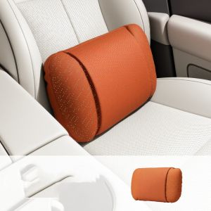 MUKANG Breathable Car Headrest PU Leather Comfortable Car Lumbar Support Universal Leather Car Seat Waist Pillow Car Seat