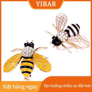 YIBAR Phụ Nữ Tinh Tế Ong Nhỏ Côn Trùng Pha Lê Rhinestone Pin Trâm Trang Sức Phụ Kiện