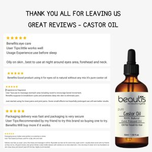 Castor Oil 100% Natural Hexane Free Cold Pressed Hair Growth Eyelash Eyebrow Thickening Hair Loss Treatment Oil