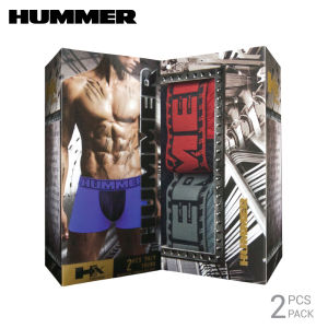 HUMMER Extra Size Men Underwear Microfiber Spandex Mix Mesh Trunk (2 Pcs) HM7542