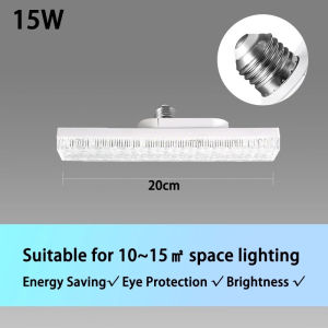 E27 Led Light Bulb High Lumen Bright Crystal Panel Lamp Wide Beam Indoor Outdoor Warehouse Garage