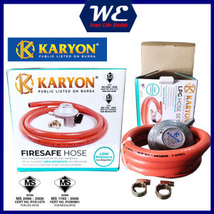 KARYON Firesafe Gas Hose with Gas Regulator Full Set [MALAYSIA SIRIM]