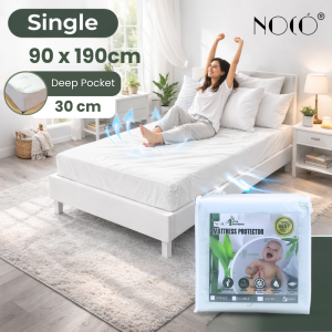 Ultra Bamboo Mattress Protector Cooling and Waterproof for a Fresh Comfy Sleep Anti-Mites Bed Cover | Noco
