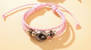COD Gelang Couple Kekasih Matahari dan Bulan Gelang Pasangan Minimalis Titanium Hitam Dan pink One Set Sepasang
