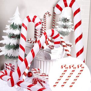 YOYO CHARMING 90cm New Year Party Candy Canes Decor Candy Cane Stick Christmas Supplies Party Favors Balloons