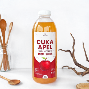 ALAMEE Cuka Apel With Mother 1000ml Apple Cider Vinegar Original Organik Vinega Sari Buah