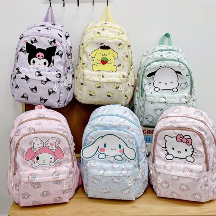 COSE Kitty Cat Cartoon Kuromi Backpack Cinnamoroll Pompompurin Children ...