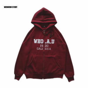 Jaket Hoodie WHO AU WHO.A.U Sweater Red Merah Basic Cotton Fleece Streetwear Luxury Brand HYPE HYPEBEAST Clothing Distro Outfit Fashion  Cream  Blush Pink  MEN / WOMEN PRIA / PEREMPUAN COWO / CEWE