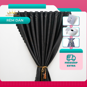 Rèm cửa dán tường vải Nhật xám đậm dành trang cửa sổ trang trí decor cửa phòng ngủphòng khách JP03