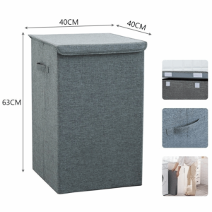 VALUEPULSE แบบพับได้ ตะกร้าซักผ้า ป้องกันน้ำ ผ้าฝ้ายลินิน ตะกร้าคัดแยก แบบพกพา ขนาดใหญ่ ตะกร้าเก็บเสื้อผ้า ตัวจัดระเบียบเสื้อผ้าสกปรก