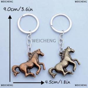 [COD] WEICHENG Vintage Metal Horse Keychain Pendant Backpack Hangings Decoration Souvenirs Gifts