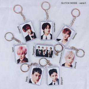Gantungan Kunci Akrilik NCT Dream Glitch Mode 2 Sisi Merchandise KPOP Ganci Kotak Unofficial Murah